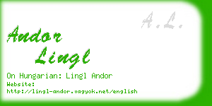andor lingl business card